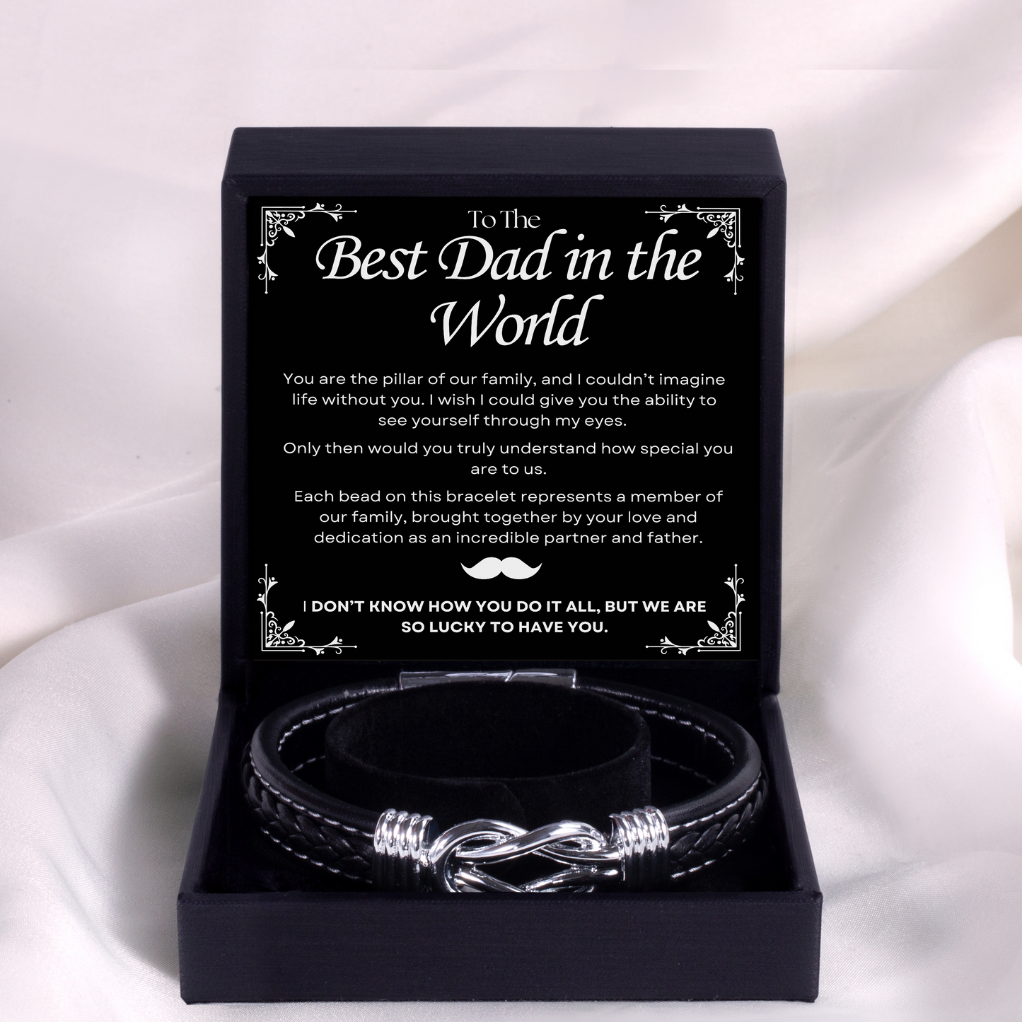To The Best Dad In The World "A Pillar" Bracelet Gift Set