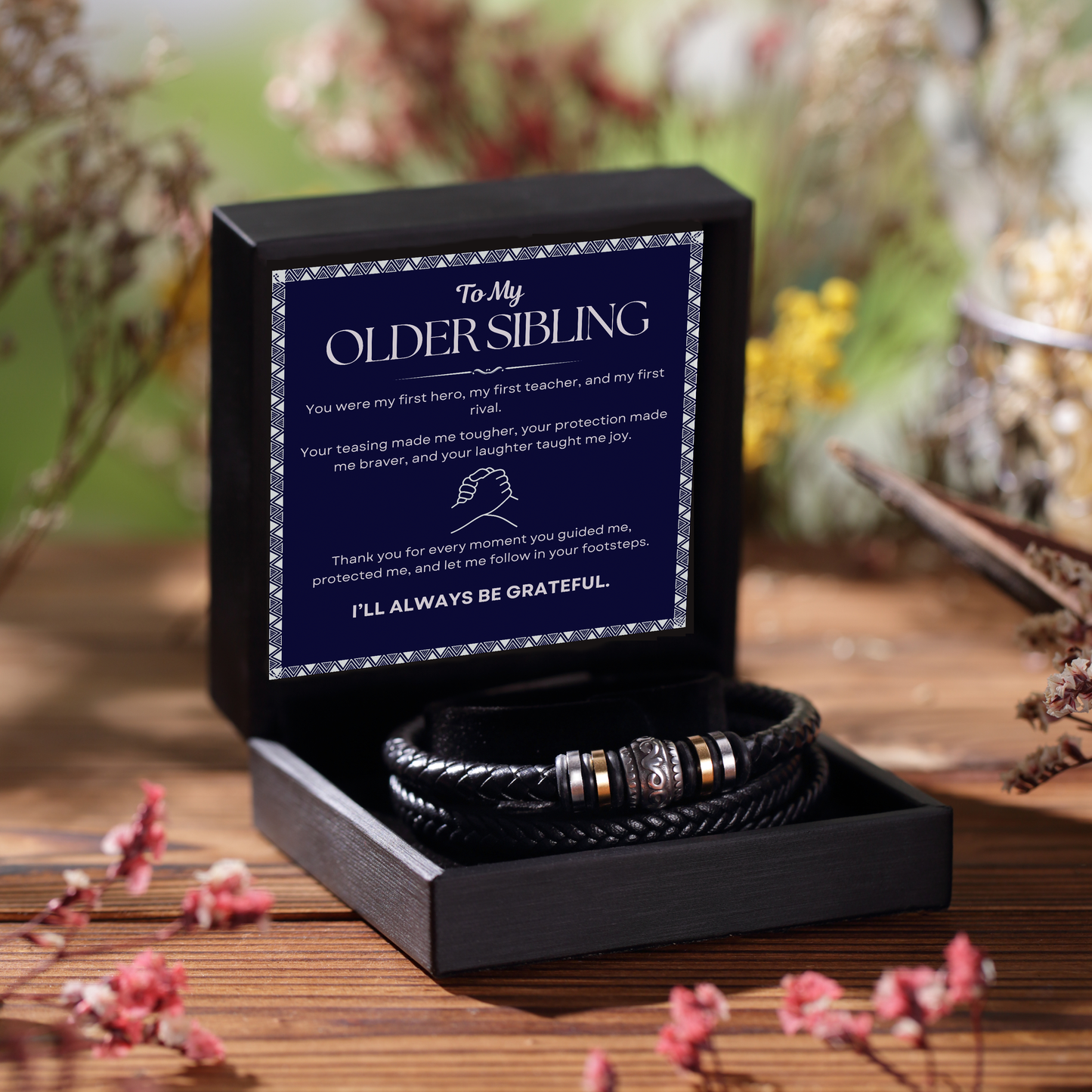 To my older sibling "My first rival" Bracelet Gift Set