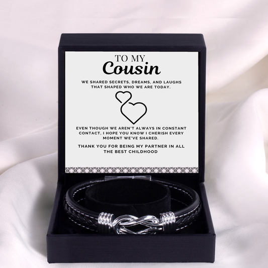 To My Cousin "Childhood Partner" Bracelet Gift Set
