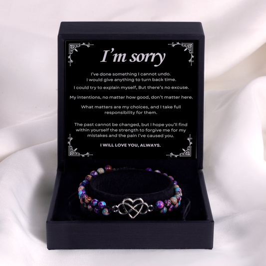 "Im sorry" Heart Bracelet Gift Set
